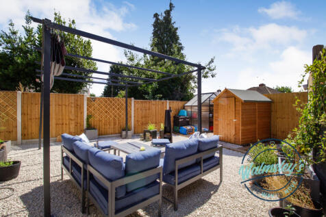 Rear gardens with new fencing &amp; shed