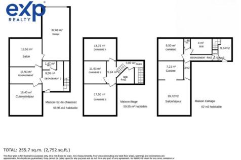 Plan des deux bâtiments