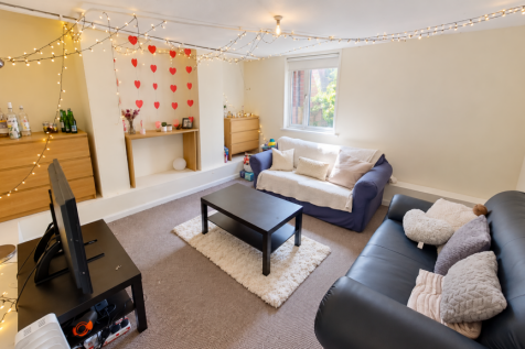 Cozy Living Room with Fairy Lights