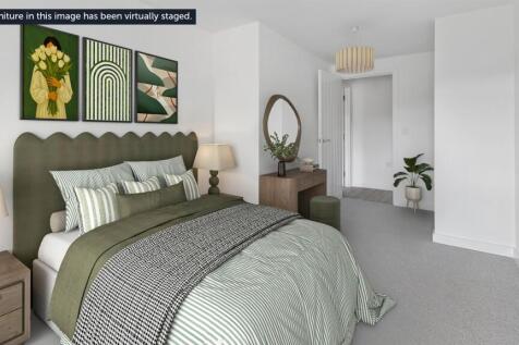 Plot 17 bedroom with virtual staging disclaimer - 