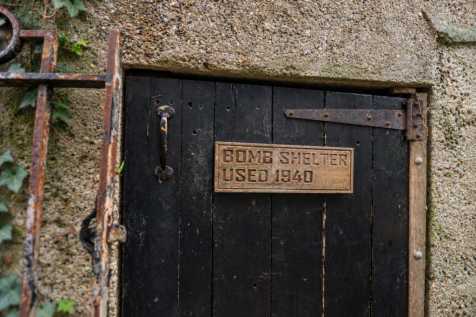 Weathered Bomb Shelter Entrance