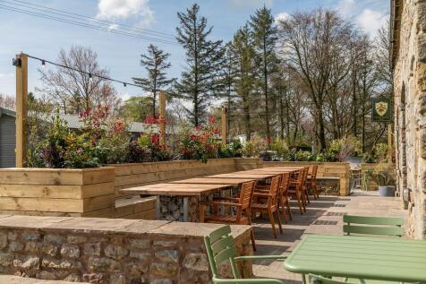 Outdoor seating area at Crowtrees Inn Bowland Fell