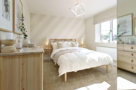 A double bedroom with built-in wardrobes