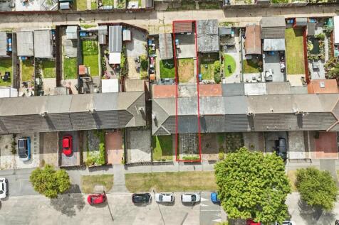 Aerial view of the property