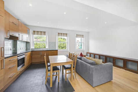 kitchen and living