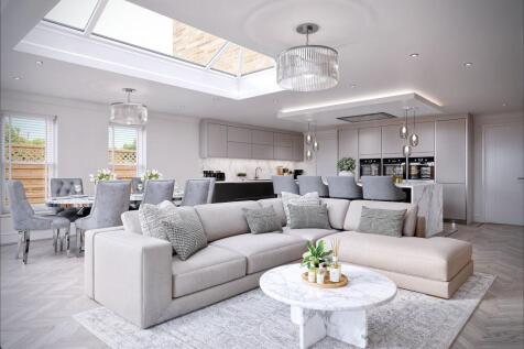 Light and bright sociable snug with lantern window overhead