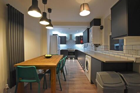 Modern kitchen with spacious dining area...