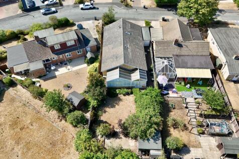 Elevated rear drone shot