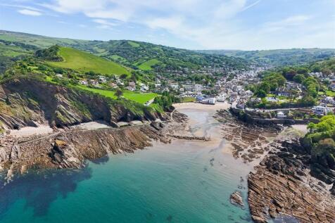 Drone View Combe Martin Beach