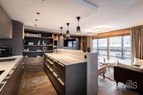 Living room terrasse mountain view Courchevel