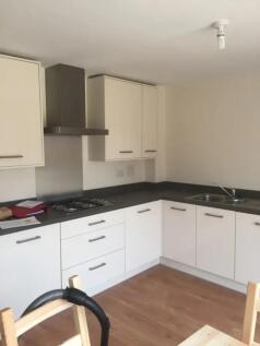 Modern kitchen featuring sleek cabinetry, ample...