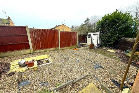Spacious private garden with storage shed...