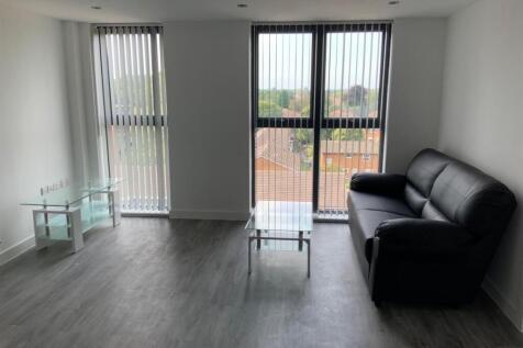 Bright modern lounge with balcony view...