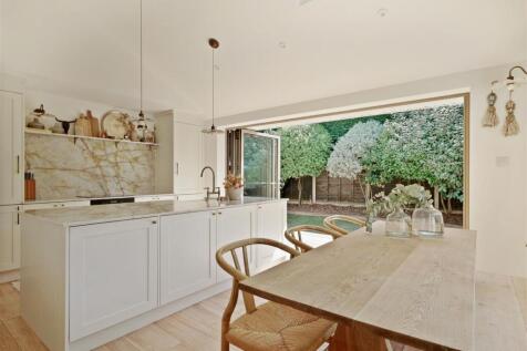 Bi-fold doors open