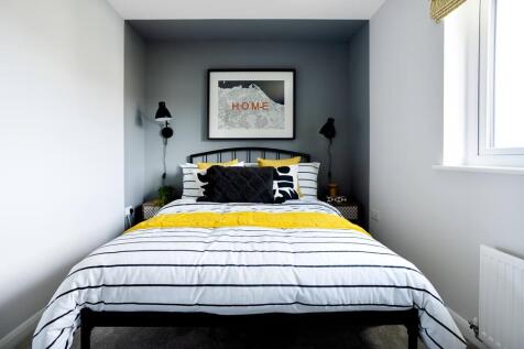 The second bedroom can comfortable fit a double bed