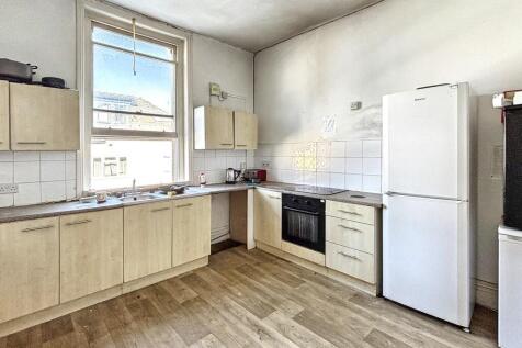 Bright and spacious kitchen with large window...