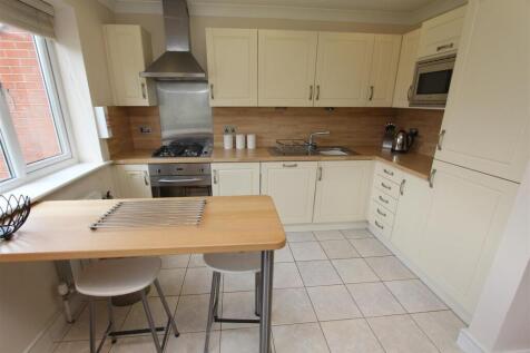 Modern kitchen with stylish breakfast bar...