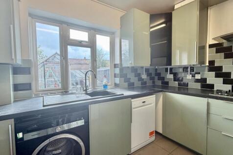 Bright modern kitchen with appliances...