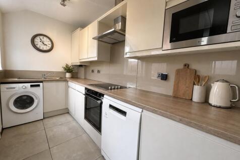Modern kitchen with integrated appliances....