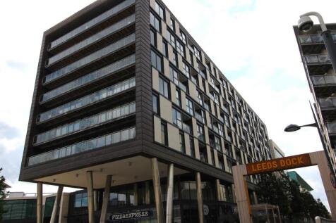 Modern apartment building at Leeds Dock...