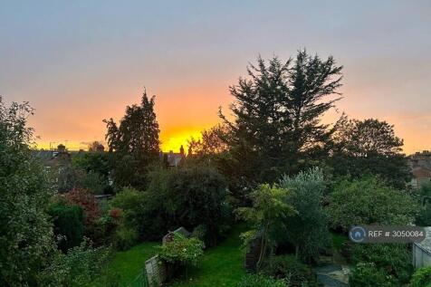 Beautiful Sunset As Viewed From Garden 