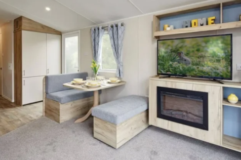 Bright open plan lounge inside the Willerby Linwoo
