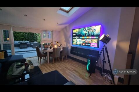 Purple &amp; Blue Led Lights Behind Tv