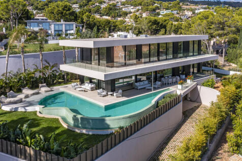 Modern villa with sea view in Costa d'en Blanes