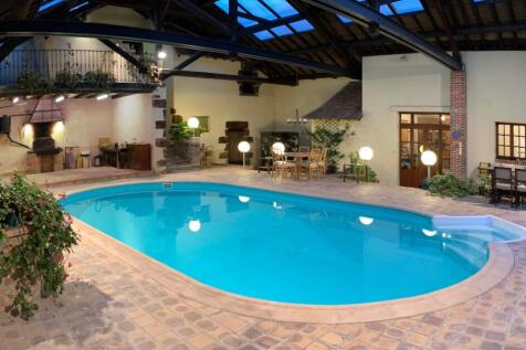 Indoor Pool at Night