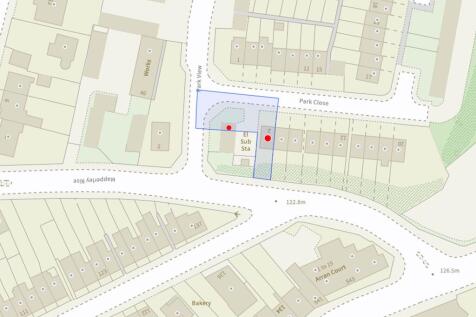 Plot Boundary including garage, parking infront of garage and Green verge to side of Garage