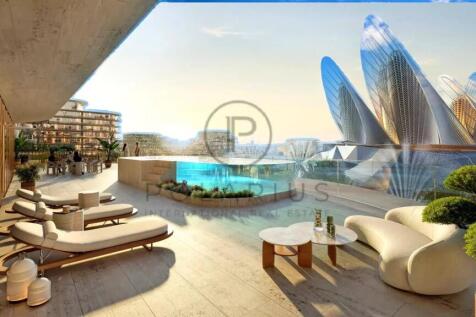Luxurious terrace with sleek furniture overlooking