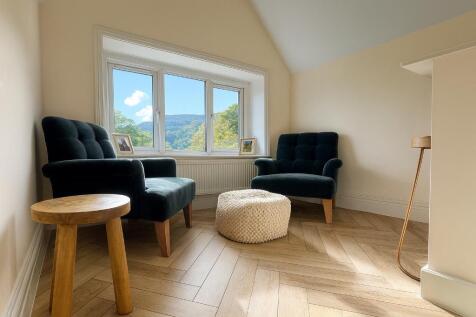 Dining area with hill views