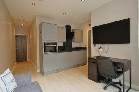Studio kitchen and living area