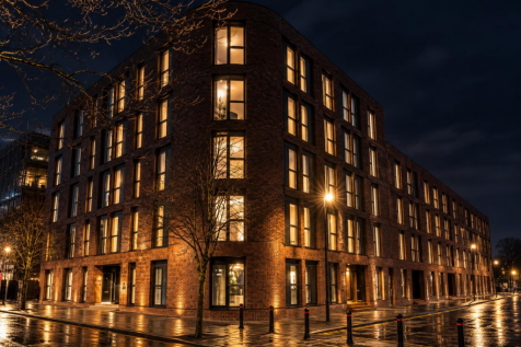 Nocturnal Brick Architecture Reflections.png
