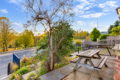 Autumn Patio Garden Overlooking the Street