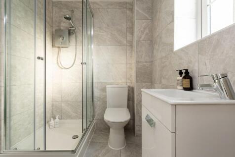 An en suite shower room away from the family