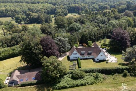 Aerial view of house and annexe