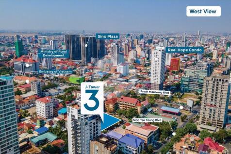 Type A 3-Bedroom Condo For Sale  - J Tower 3, Tonle Bassac, Phnom Penh