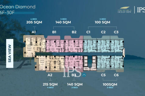 Luxury 2 Bedroom Condo For Sale  Ocean Diamond - Time Square 10, Otres Beach, Sihanoukville