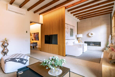 Living room with fireplace