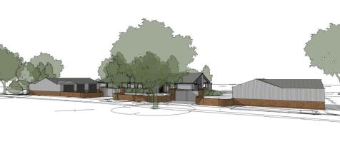 Architect drawing of the barn