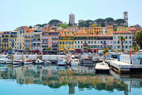 Old city and harbor in Cannes, French Riviera, Fra
