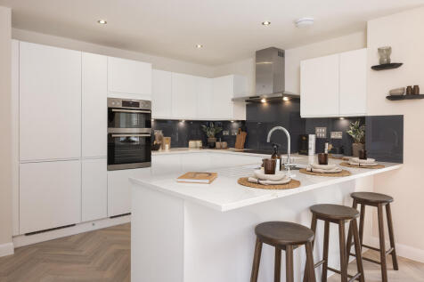 internal shot of the kitchen in the lenwade show home