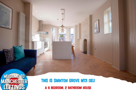 6-bed house on Swinton Grove Manchester, M13 0EU, £793/mo