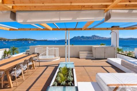 Terraza costera con 