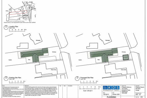 Position of Proposed Garage Archtect Drawing