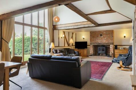 Elegant living room with garden view