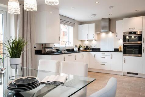 A modern easy to clean kitchen/dining area
