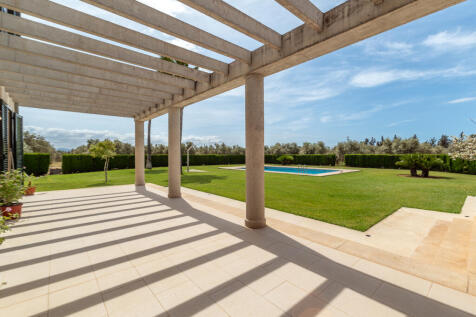 Spacious terrace with garden views
