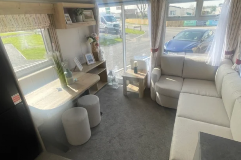Bright open plan lounge inside the Willerby Rio ho